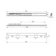 SLIDE WITH FOLDING TABLE LEAF, 71cm SLIDE MECHANISMS FOR FOLDING TABLE LEAF